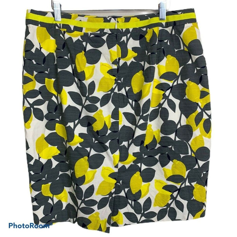 Boden Pencil Lemons Floral Modern Size 14R Skirt - Picture 3 of 8